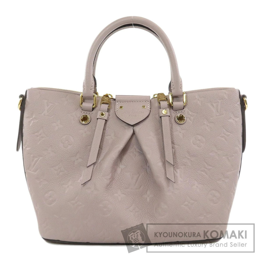 Louis Vuitton Mazarine Top Handle Bag Empreinte Leather Tan